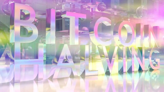 Bitcoin Halving.3D Animation.