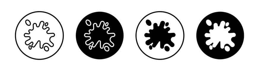 Slime flat line icon set. Slime Thin line illustration vector