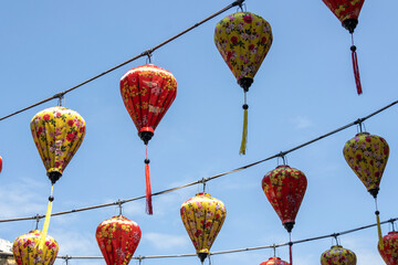 Colorful lantern with blue sky in Hoi An, Vietnam