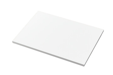 Blank white notebook, book, and cover stack isolated on clean background