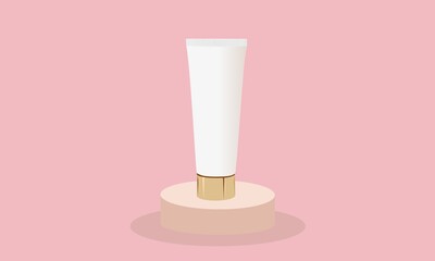 blank Brand product mockup scene stage for ads product, sale, banner, presentation, cosmetic, offer. illustration vector