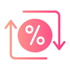 exchange rate gradient icon