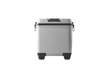 Black travel case isolated on white, ready for your next business trip