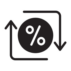 exchange rate glyph icon