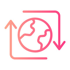 global distribution gradient icon
