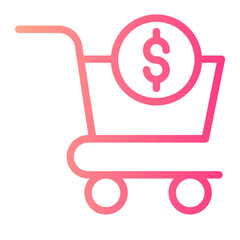 shopping cart gradient icon