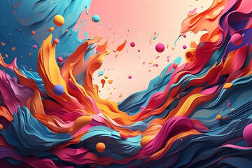 Fototapeta premium Abstract colorful background, ai generated.