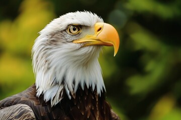 Fototapeta premium Close up of a strong bald eagle.
