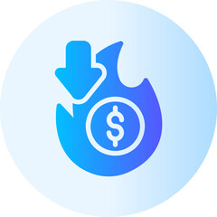 deflation gradient icon