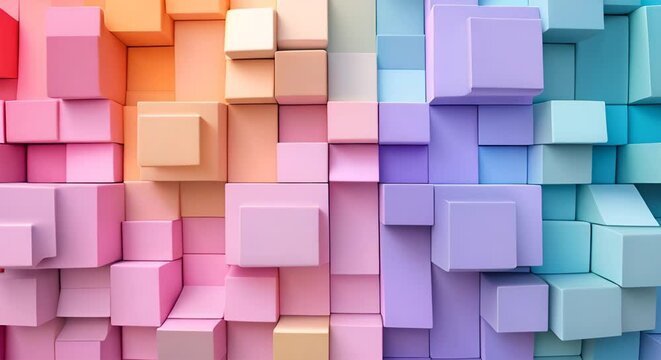 Abstract pastel color blocks, smooth gradient