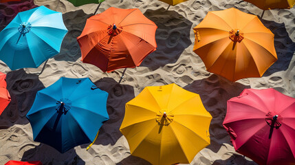 umbrella isolated on sand