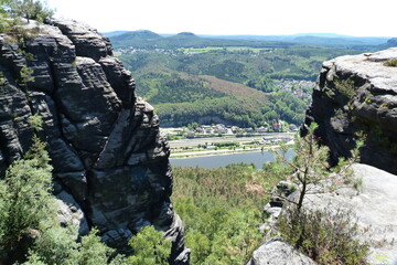 Blick vom Lilienstein in der Sächsischen Schweiz