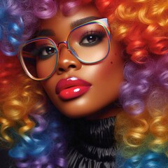 portrait of a woman in wig