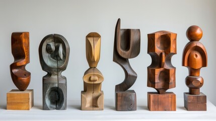Unique Wooden Sculptures Displaying Abstract Organic Shapes