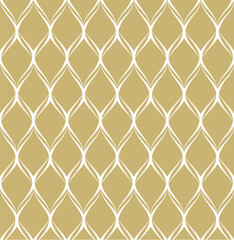 Fototapeta premium Japanese seamless pattern vector. Gold geometric background texture. Floral elements in vinatge style 