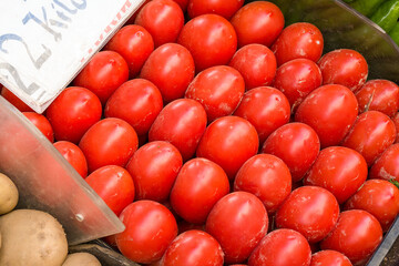 Mixture of fresh fruits and vegetables