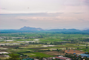 The agricultural area of fertile landscape in Mandalay, Myanmar