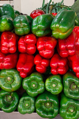 Mixture of fresh fruits and vegetables