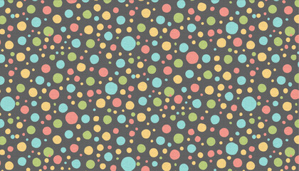 retro pop random dot seamless pattern, vector graphic resources, 16:9 widescreen wallpaper / backdrop