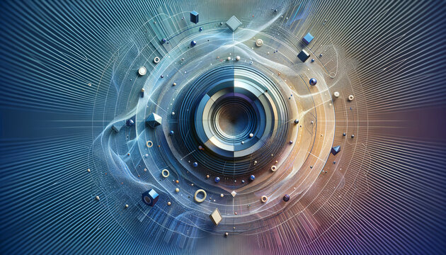 Macro, hyper-realistic ringtone with geometric shapes and calming patterns.