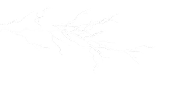 tark Lightning Patterns on a Black Backdrop, Isolated on Transparent Background, Generative AI