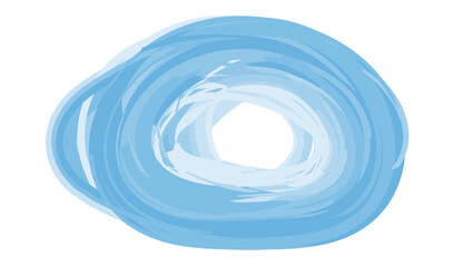 Blue watercolor paint round shape. An abstract artistic vibrant teal blue watercolor background texture with splashes of paint, drawing with a place for text or logo. vector illustration