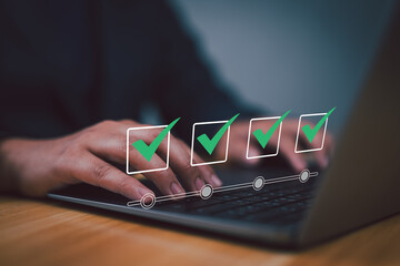 Checklist Steps, Rating Selection for QA Quality Assurance improvement. Standardization,...