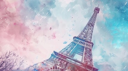 Eiffel Tower. Generative AI