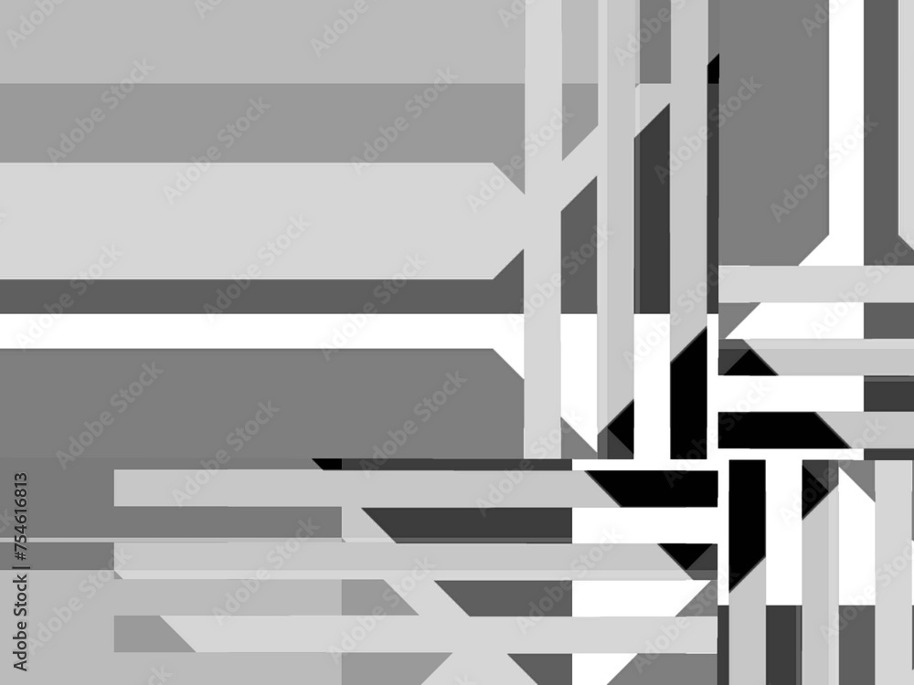 Poster abstract random geometric shapes pattern