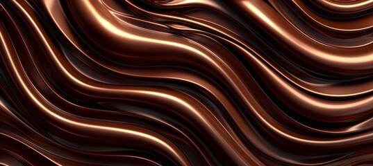 Swirling brown liquid chocolate abstract background for creative designs and culinary concepts