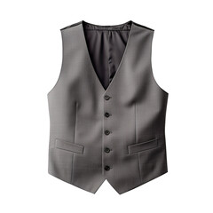 suit waistcoat on on transparent background, clipping path, png,