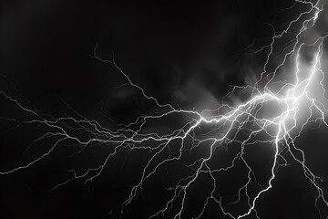 Chaotic Web of Lightning in a Thunderous Sky, Generative AI