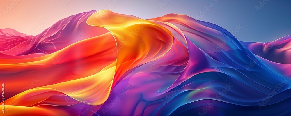Poster abstract background with smooth shapes