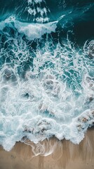 Fototapeta premium ocean breaks on shore