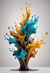 Metalic paint splash
