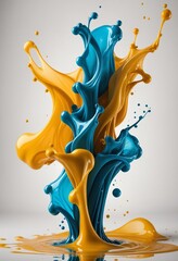 Metalic paint splash