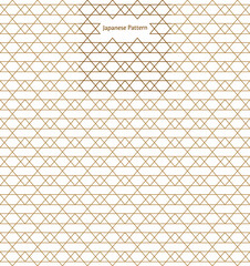 Japanese seamless pattern background vector. Gold geometric cover design , poster, card, template in vintage style