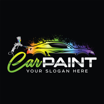 Car Paint logo, design vector illustration.