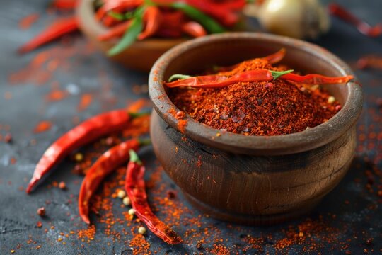 Chili hot spices background. Food background 