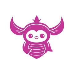 Cute Larva Mascot Illustration