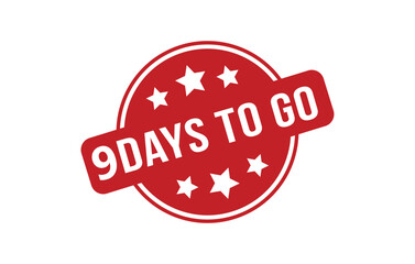 9 days to go red banner design vector illustration