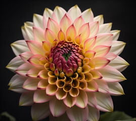 Photo delicate pink dahlia flower  perennial flowers landscaping

