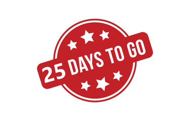 25 days to go red banner design vector illustration
