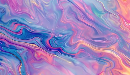 Fototapeta premium Iridescent pastel blue background with wavy patterns, with an iridescent liquid generative ai