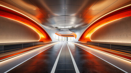 Urban Speed: The Dynamic Flow of City Life, Captured in the Movement Through Modern Tunnels