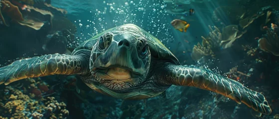 Fotobehang Sea Turtle © Muhammad