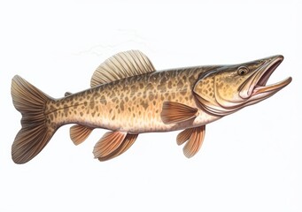 fish on white background