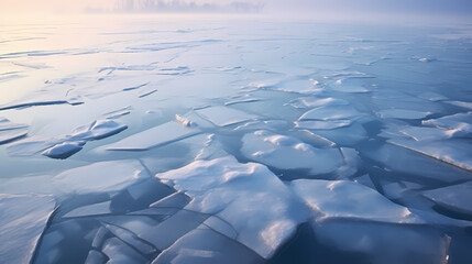 Ice on the water, ice texture background