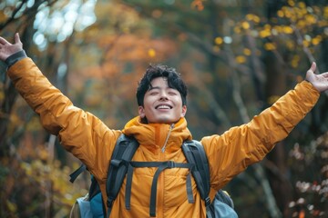 Korean male in his twenties, creating content, sharing experiences, famous landmarks