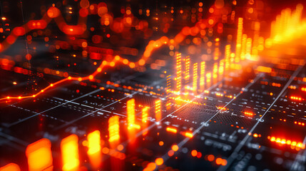 Obraz premium Analyzing Market Dynamics: A Comprehensive Look at Stock, Forex, and Global Finance Trends Against a City Backdrop
